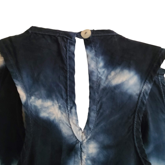 C & C‎ CALIFORNIA Indigo Blue Tie Dye Maxi Tank Dress 83S23Q02 Women's Small - Picture 6 of 11